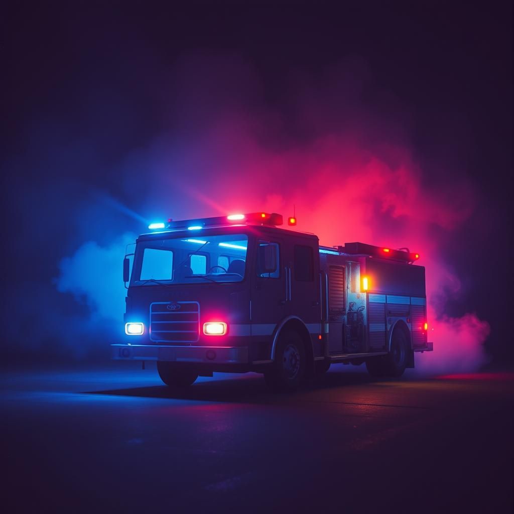 Blue Lights in the Night