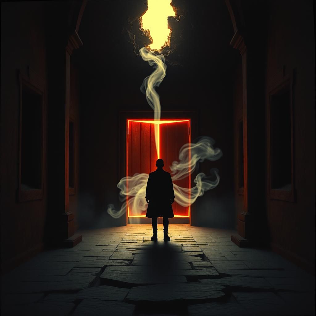Shadow between the walls