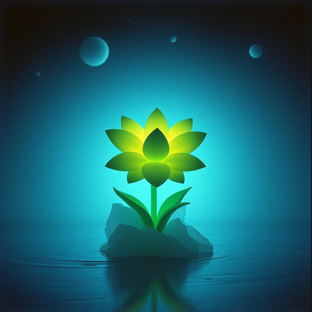 The flame of the flower from the deep shadows