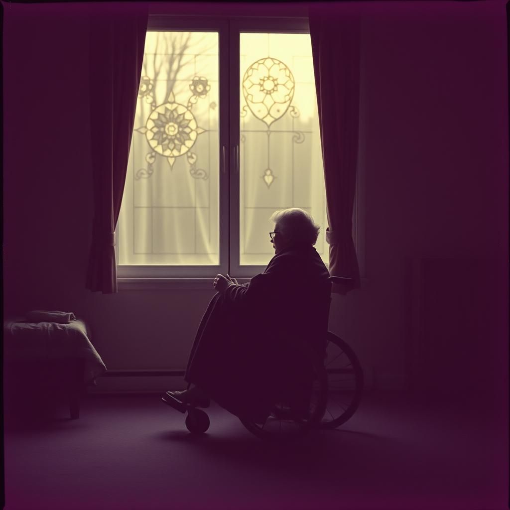 Old lady holding on