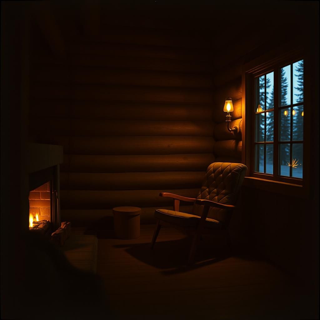 Glowing Fireplace Watches Over You