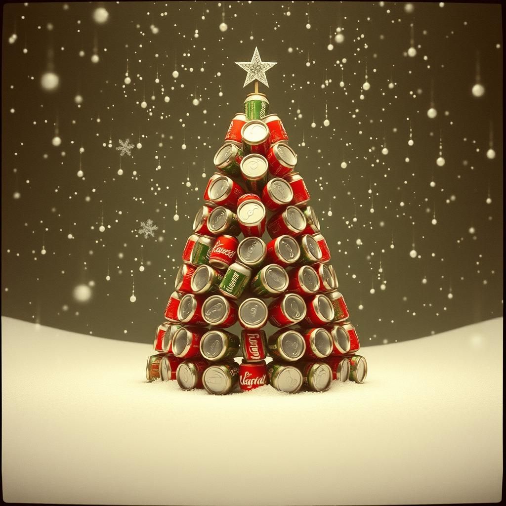 Cans on the Christmas Tree
