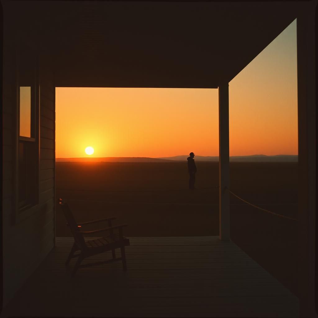 Porch and a sunset