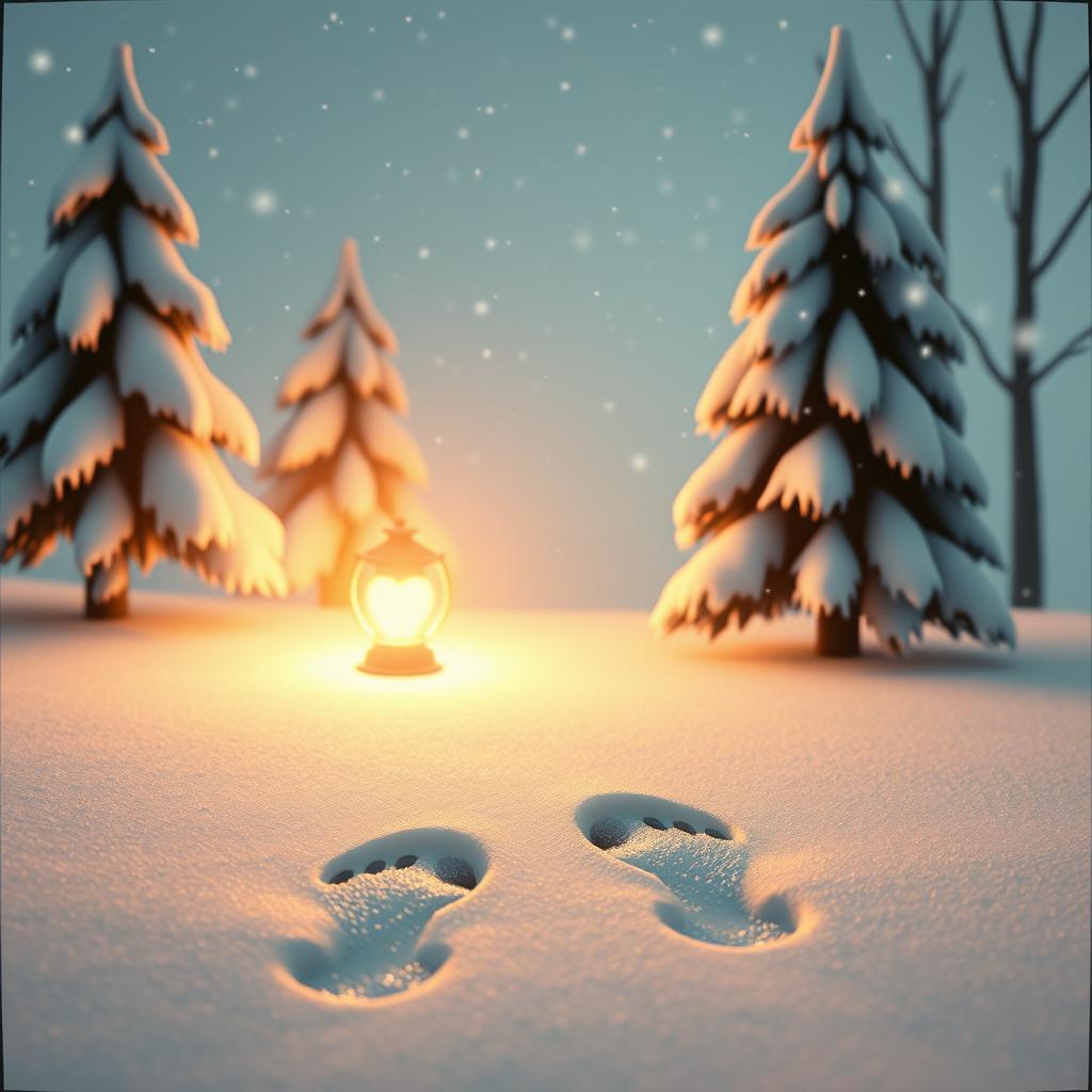 Wir gehen durch den Schnee