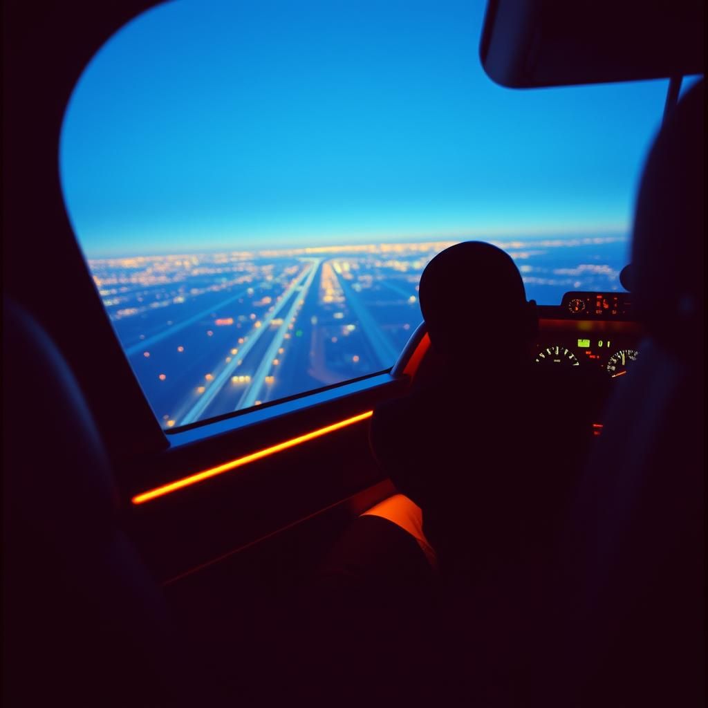 Auf den Pilotensitz