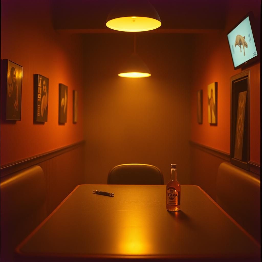 En el rincón de una cantina