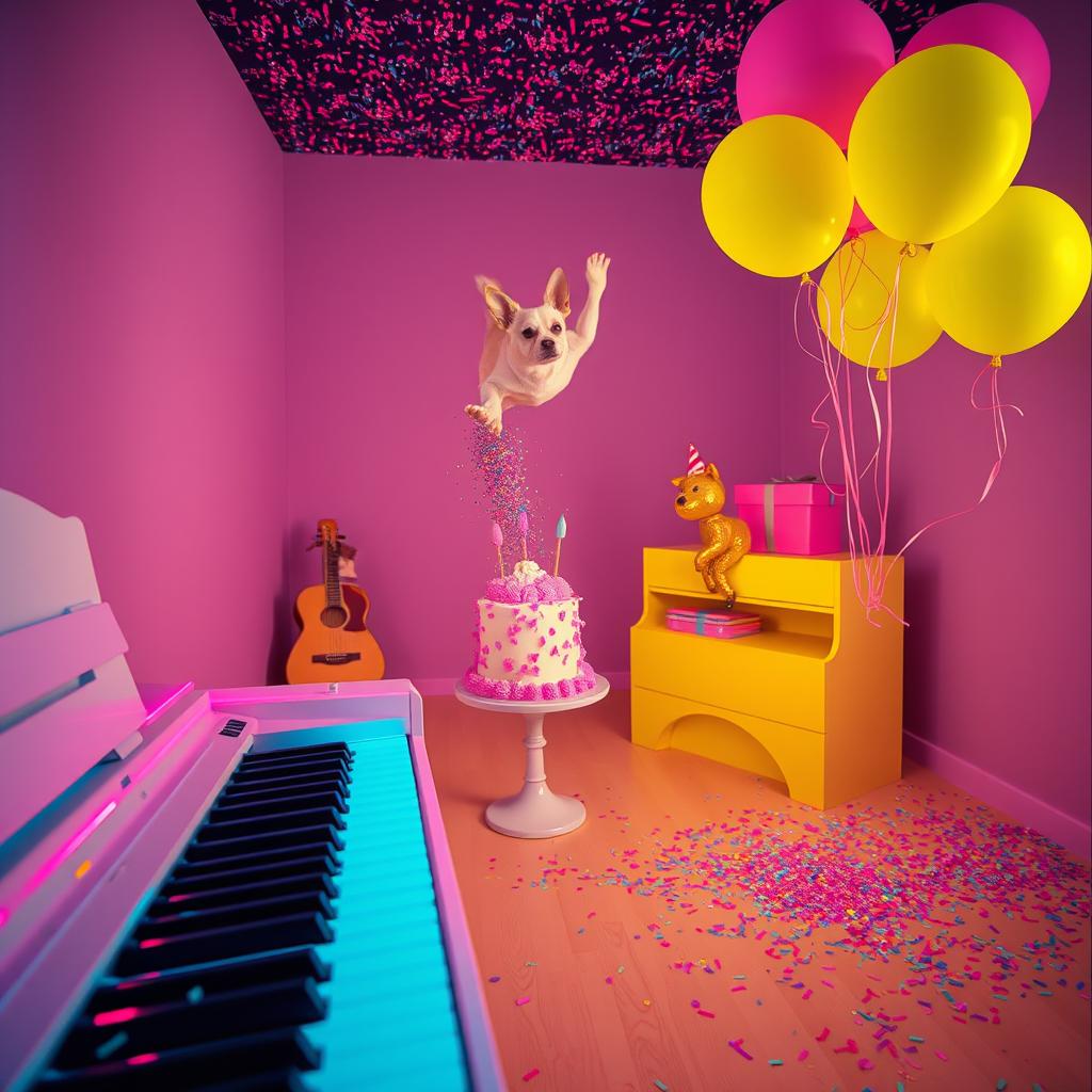 Pastel en el Teclado