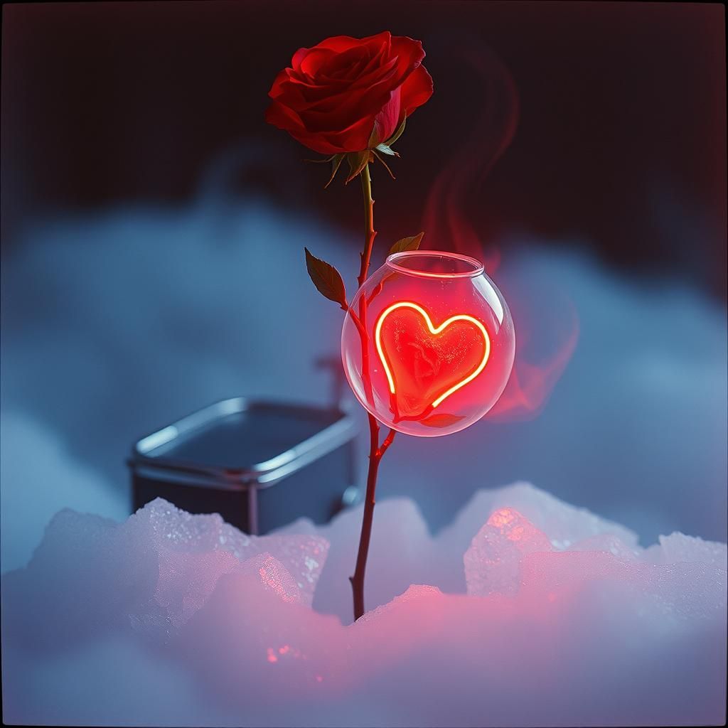 Burning Rose of Ice