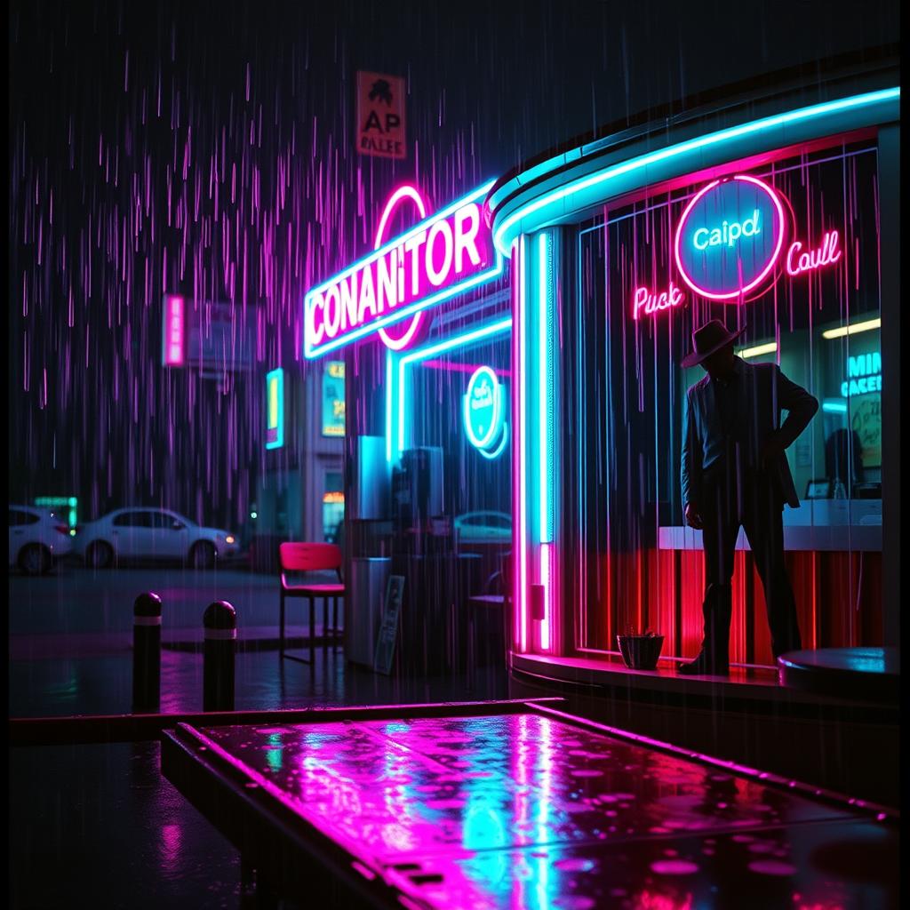 Rain soaked drive
