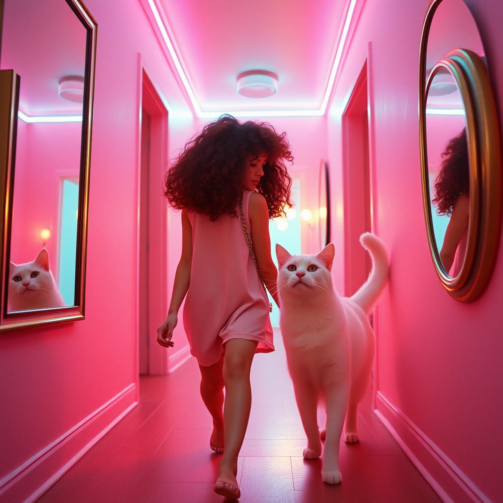 Curly-Haired Cat Girl