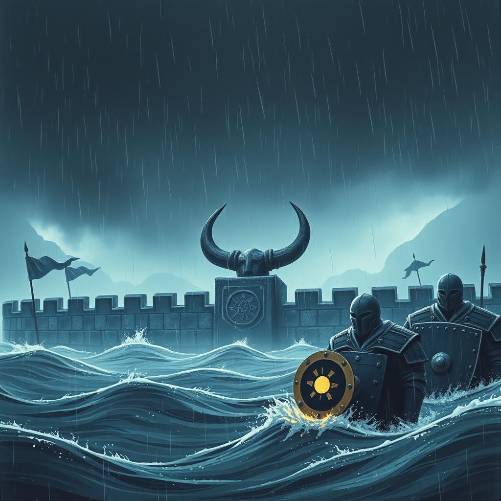 Gjallarhorn im Regen