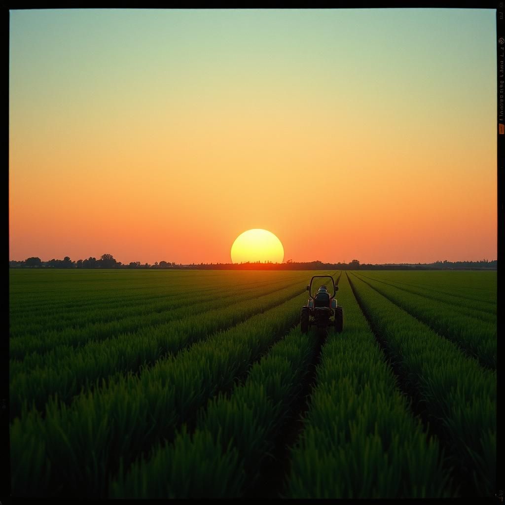 The fields of green