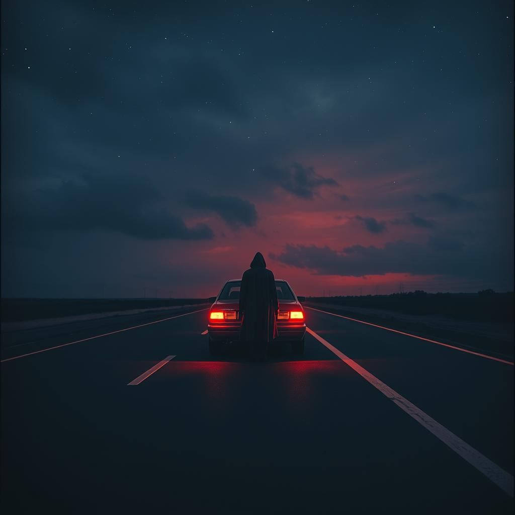 O carro para