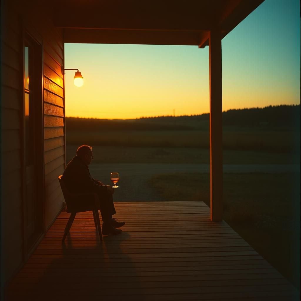 Porch and a sunset