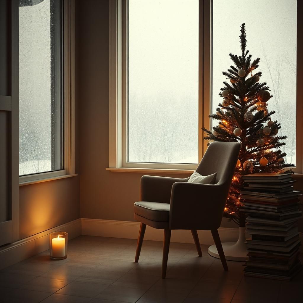 Empty chair in December