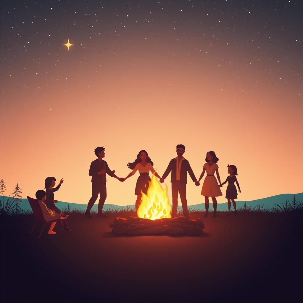 Together under the sky.