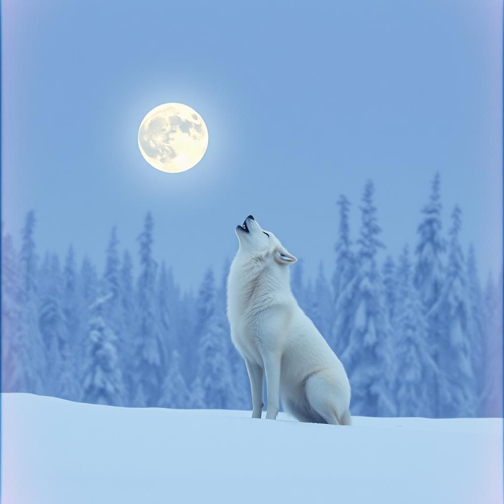 Lonely White Wolf