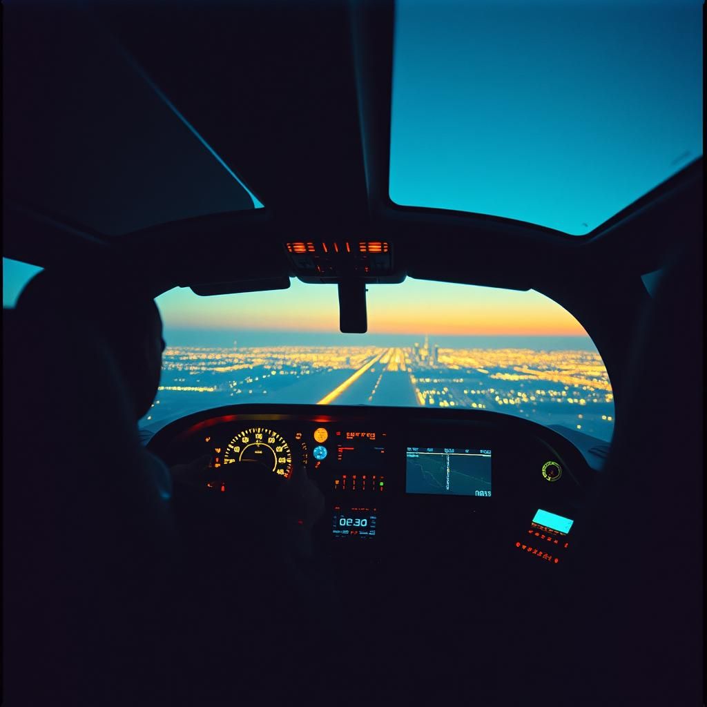 Auf den Pilotensitz