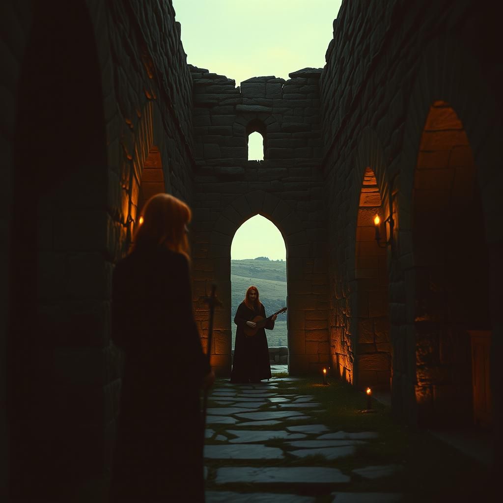 Red-haired girl arrived calmly in the oppidum