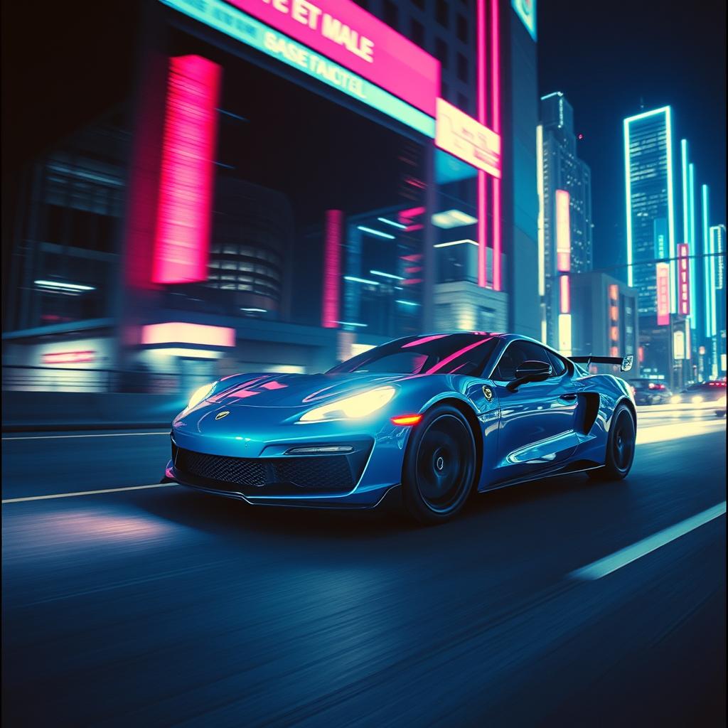 Nachtfahrt im Blau