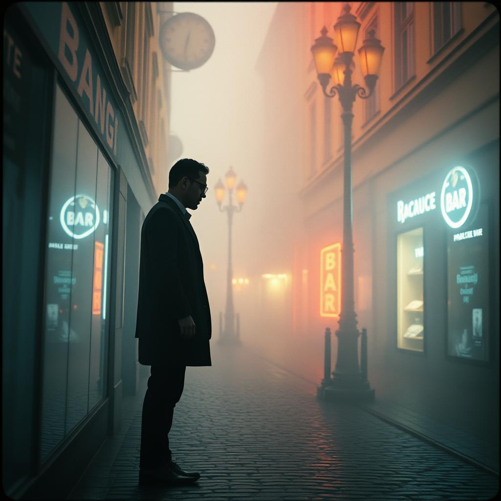 Stíny na dlažbě