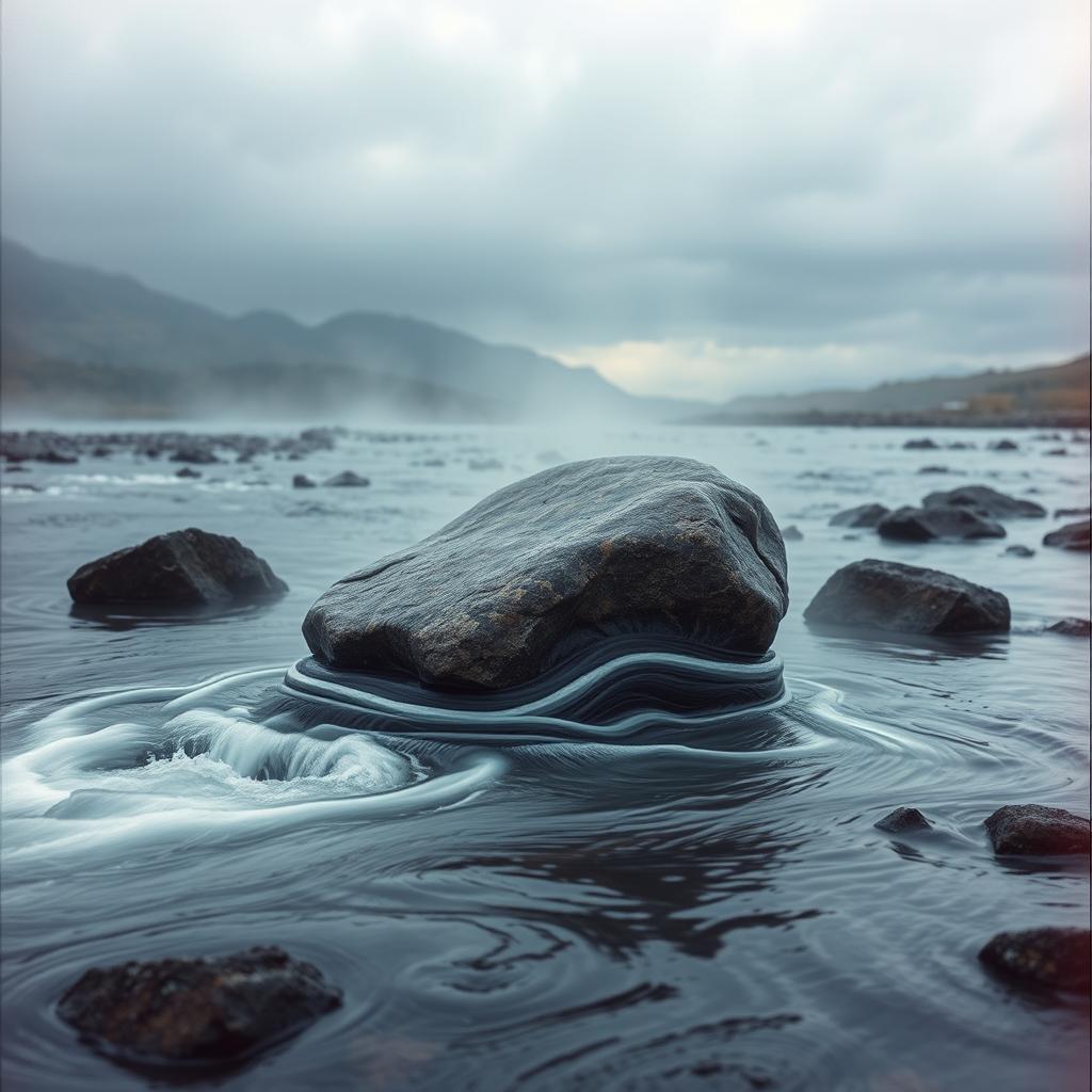 River and stone
