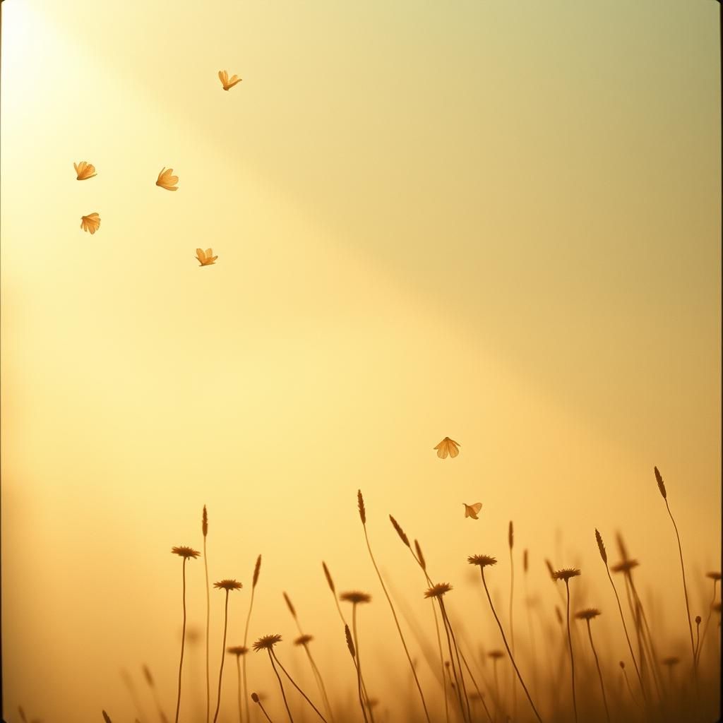 Petals of light in the air