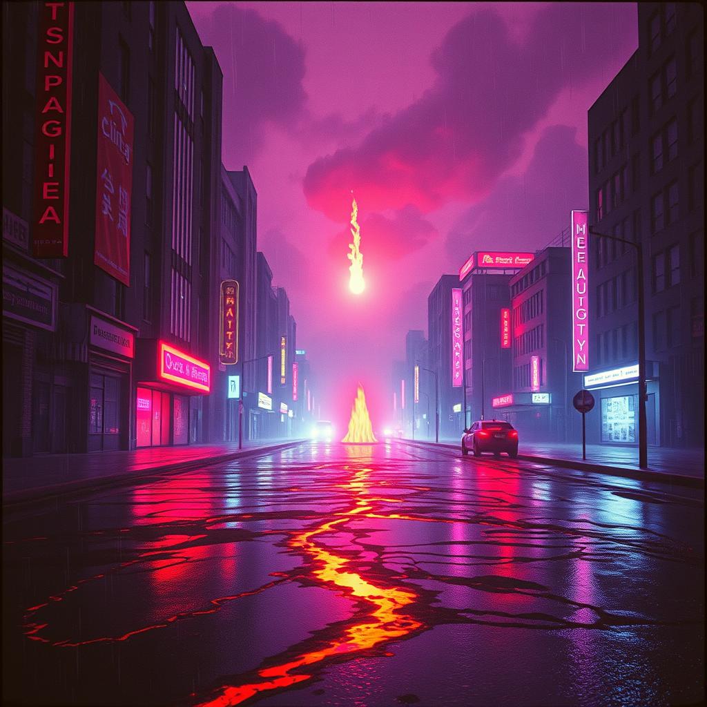 fire in the rain (grunge)