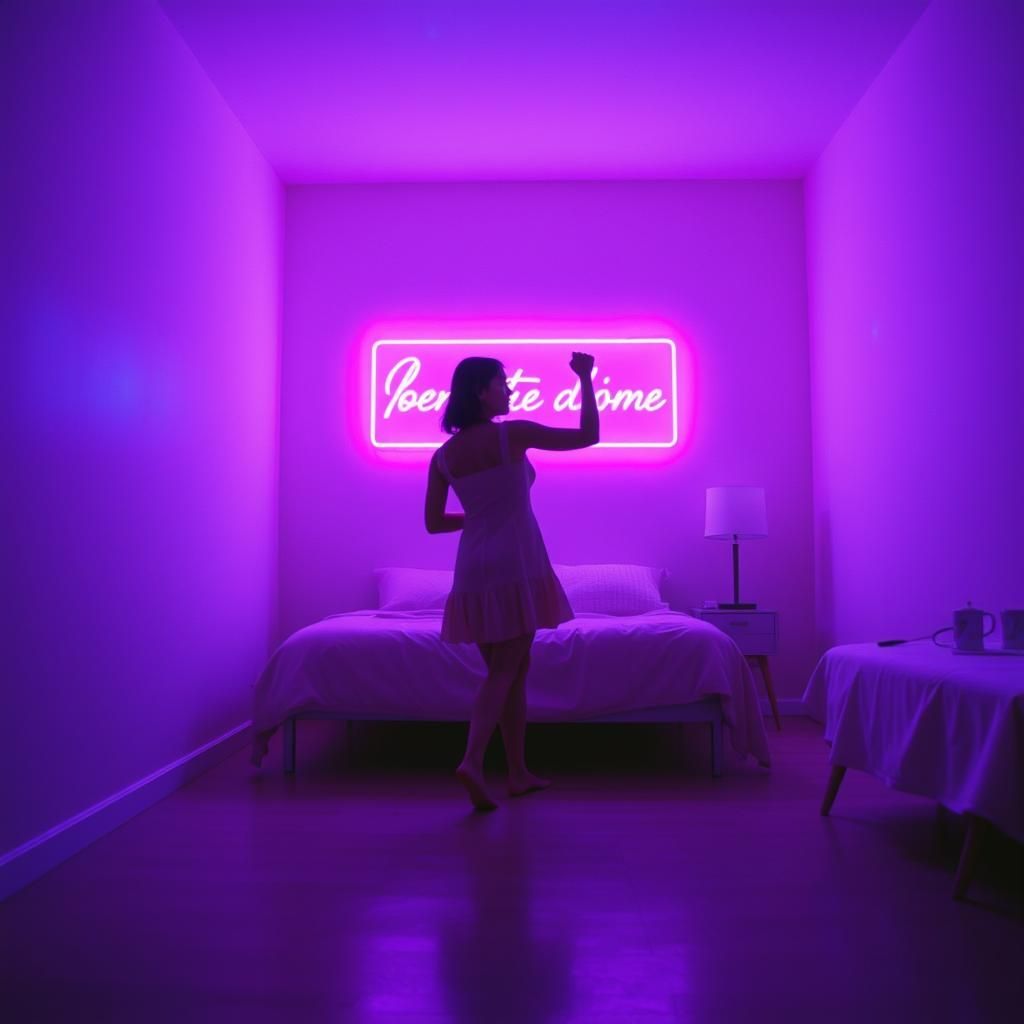 The bedroom flicker lights