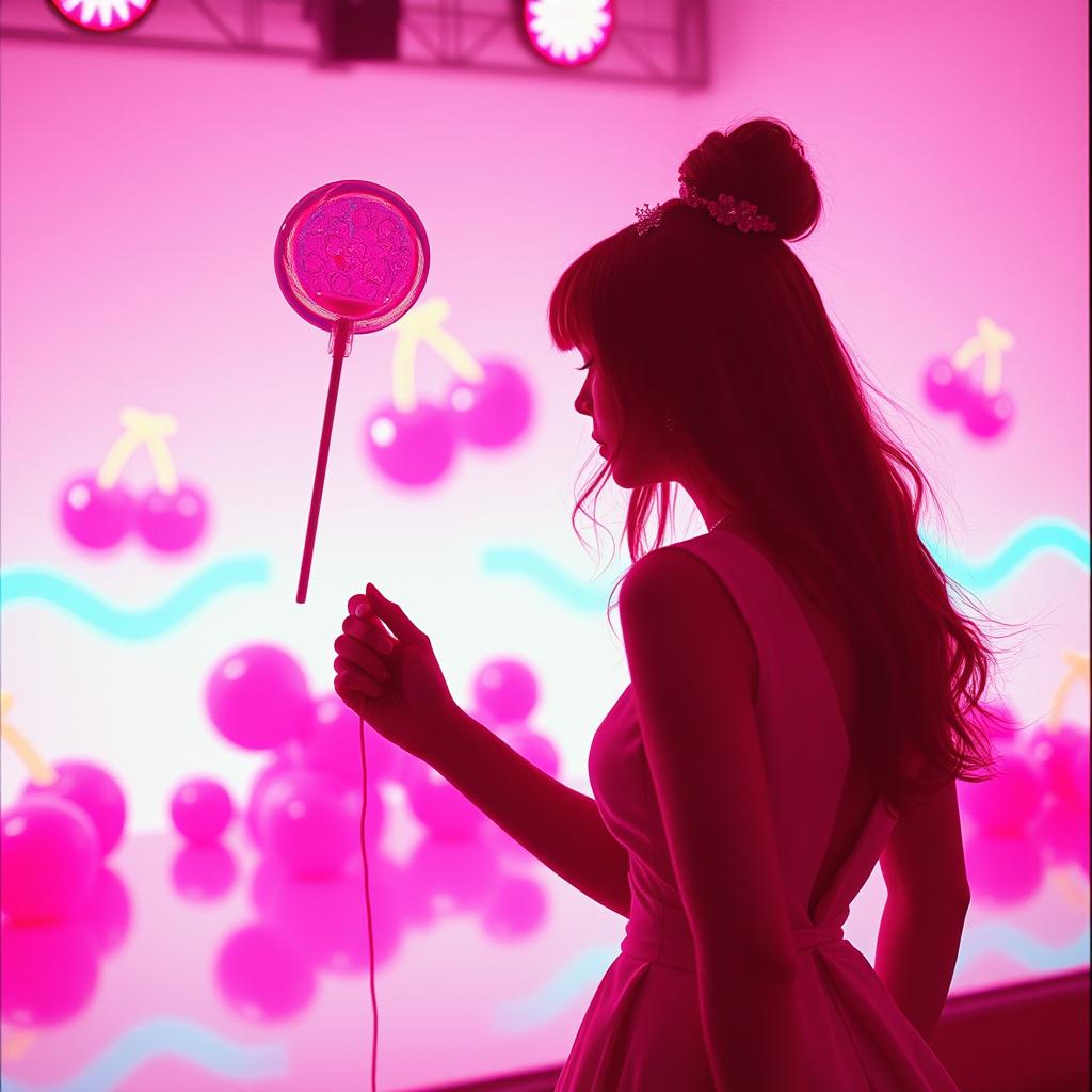 Cherry lollipop