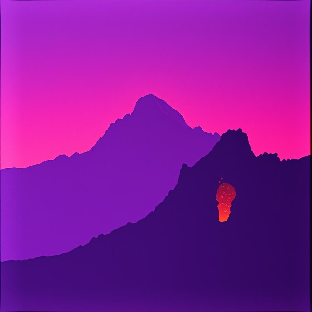 Purple mountain sunset of western Nevada