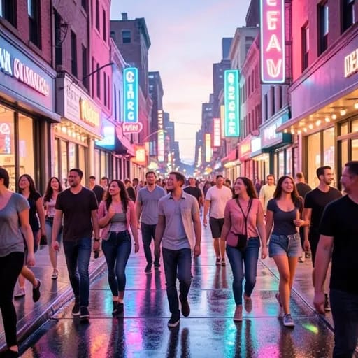 Walking in LA Lights