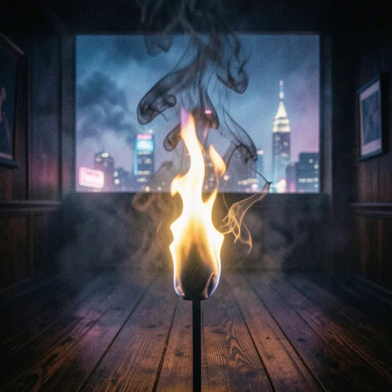 Smoke from the flames