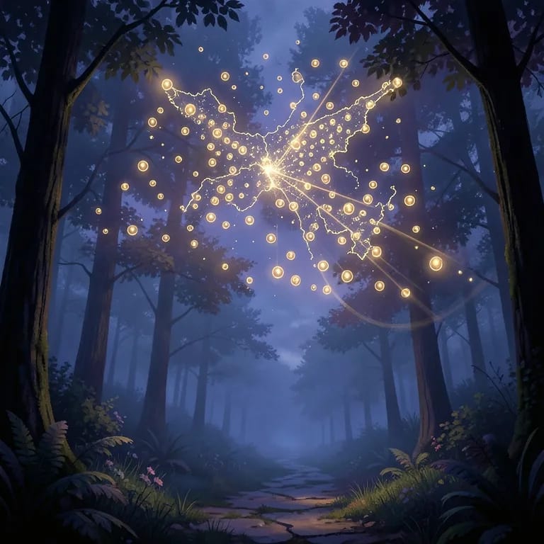 Map of glowing orbs