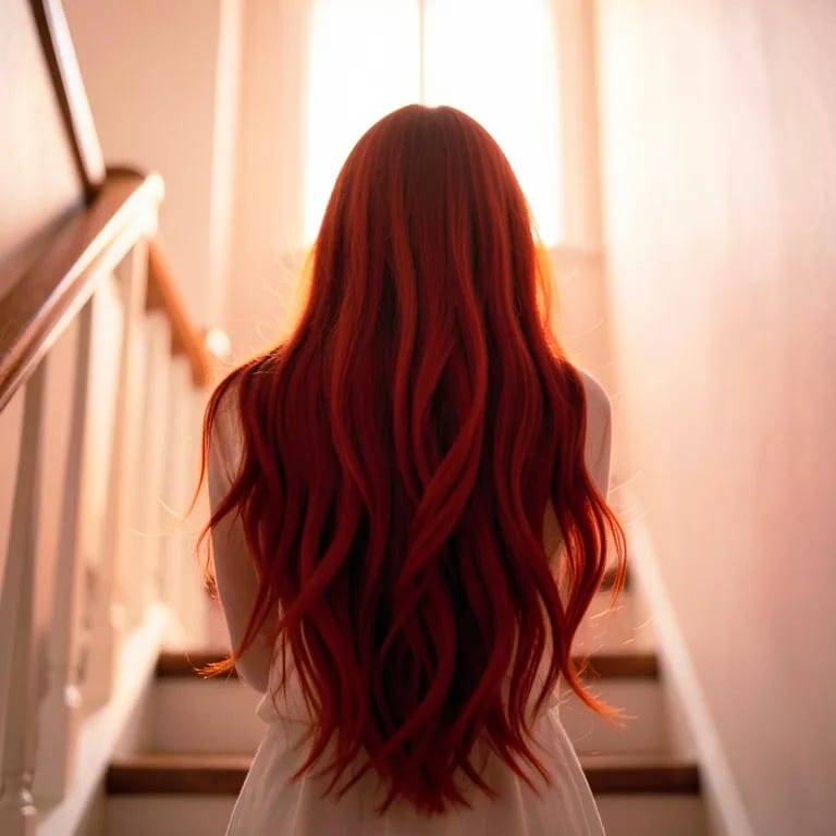 Blue eyes, red hair