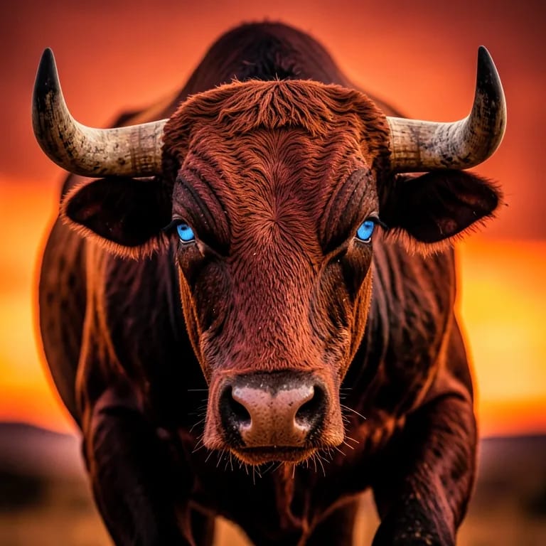 Bull Through Glass