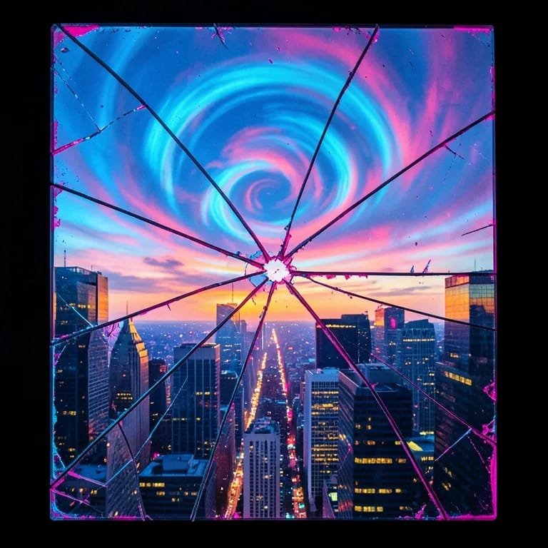 Blue, Pink, White