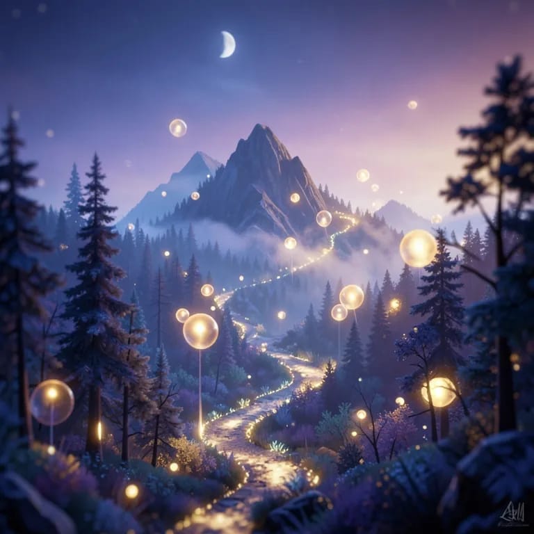 Map of glowing orbs