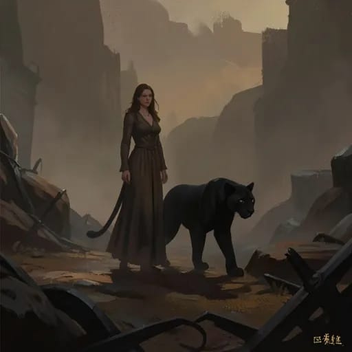 La femme et la Panthère Noire