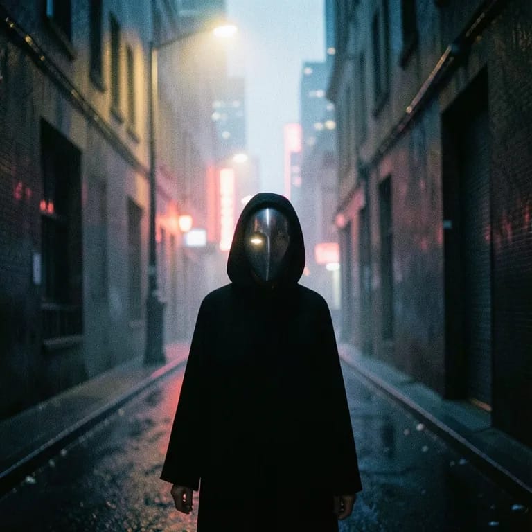 Mask on, no face