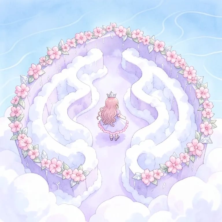เขาวงกตสีชมพูอ่อน (Light Pink Labyrinth)