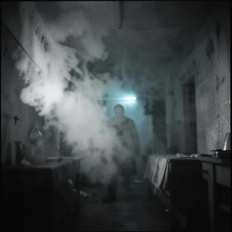 Empty room of smoke