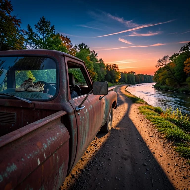 Kids on a river