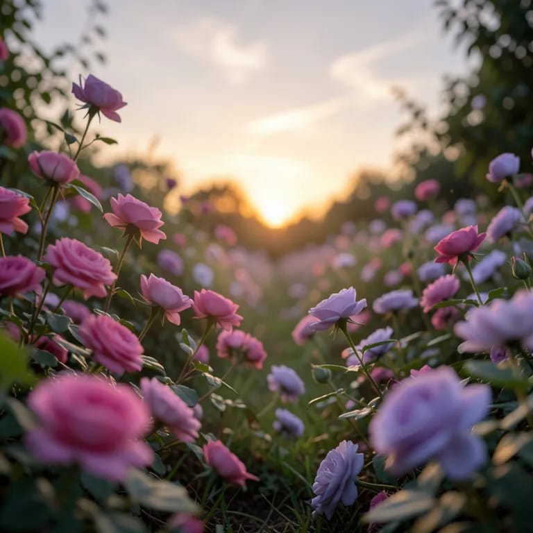 Las rosas y lilas