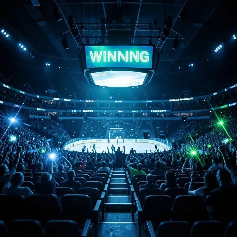 turn the lights on , we are winning tonight