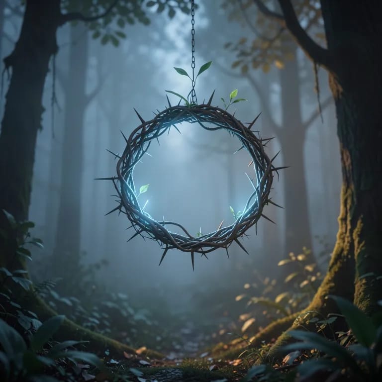 Crown of Thorns in Blue Light