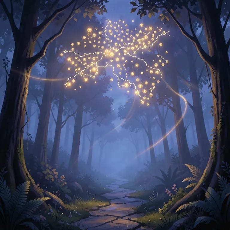 Map of glowing orbs
