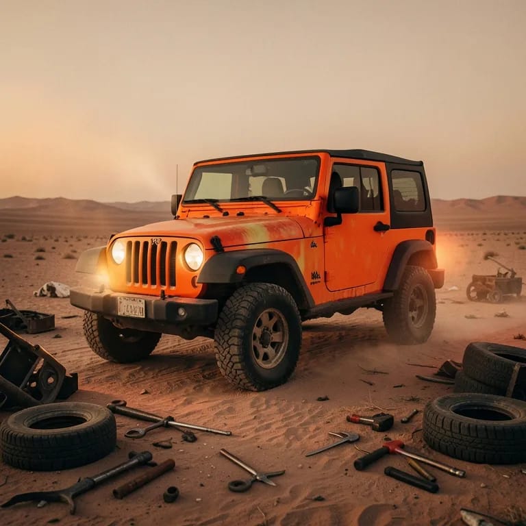 Sunburned Jeep