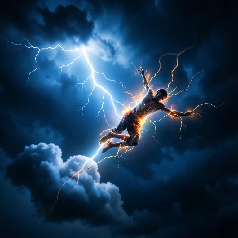 Falling like lightning