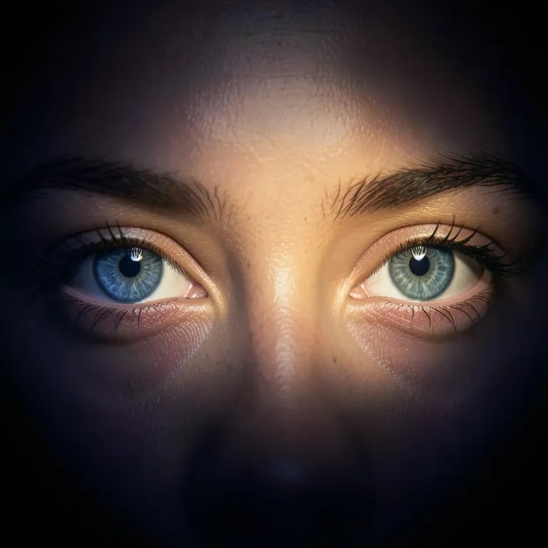 Diamantblaue Augen
